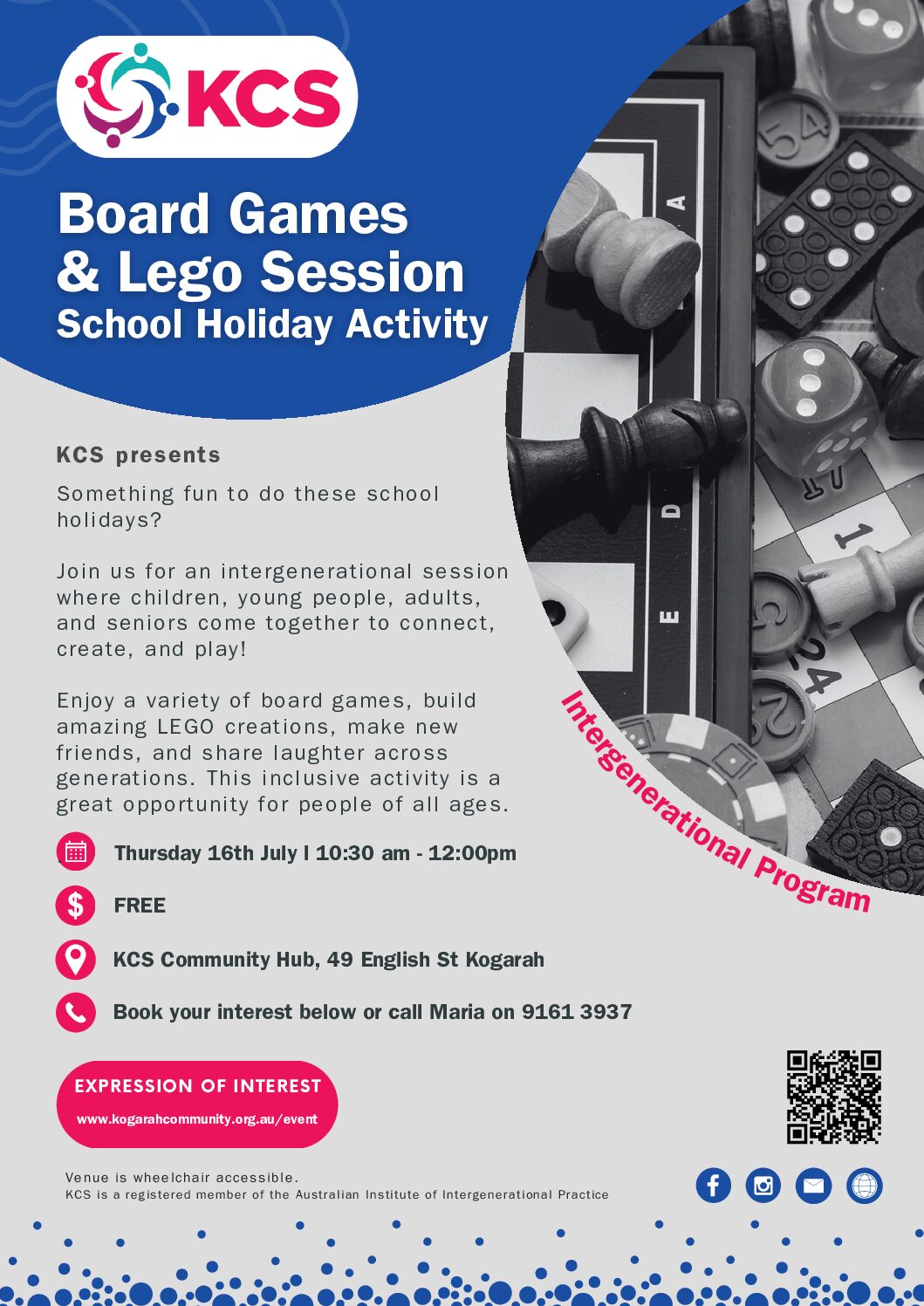 Board Games and Lego - An Intergenerational School Holiday Activity